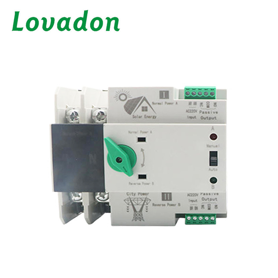 NDQ1-125S 2P Grid PV system power transfer switch