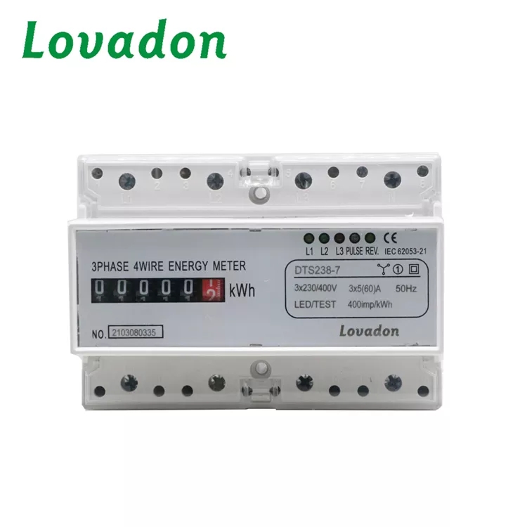 DTS238-7 three phase din rail type energy  meter