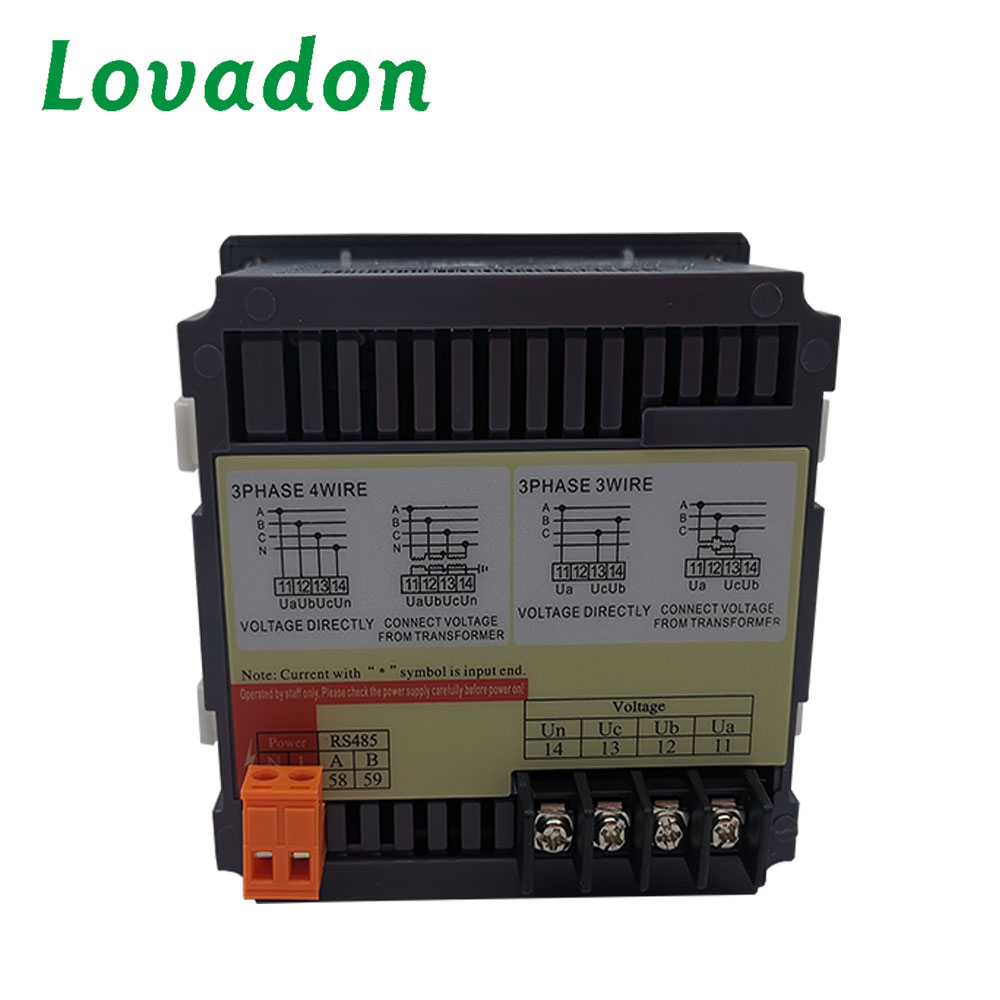 LST96-3V 96*96mm Three Phase Gray ABS Engineering Plastics LED Mini Digital Voltage Meter