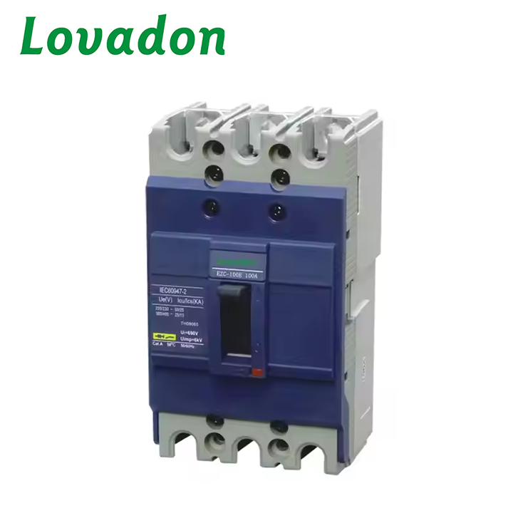 EZC-100 3P LOVADON AC440V 50kA MCCB 3P 50A/100Amp Moulded Case Circuit Breaker Plastic Enclosure