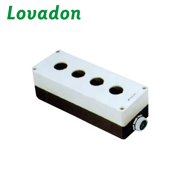 LAY5-BOX4 LAY5 Series 4-Hole Panel Mount Industrial Control Box 4-Position Push Button Switch Empty Switches
