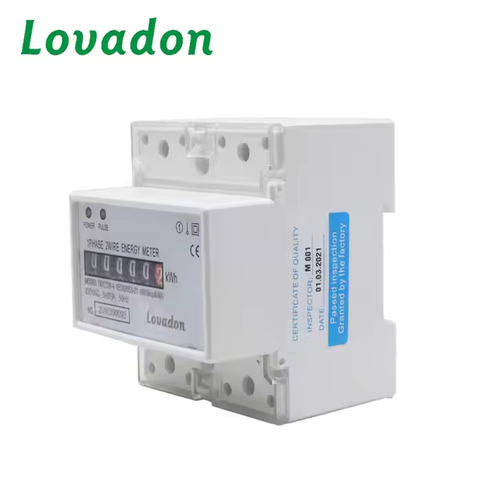 DDS238-4 Single Phase Energy Meter 2 Wire Guideway Watt-Hour KWH Meter