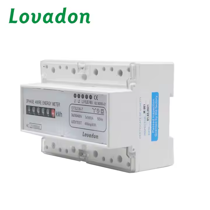 DTS238-7 Lovadon Dts238-7 Energy Meter 3 phase 4 Wire Guideway Watt-hour Meter