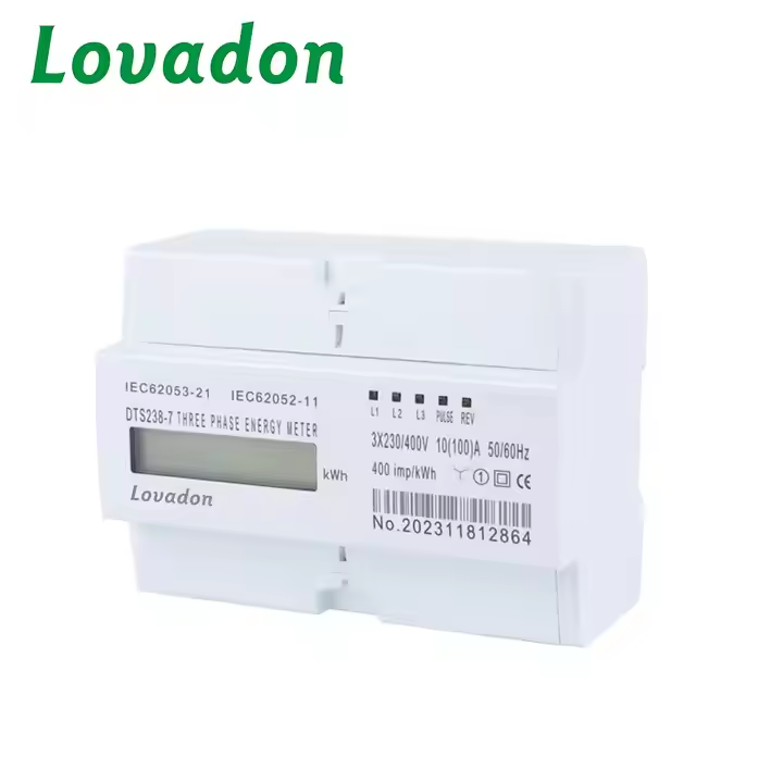 DTS238-7W 100A Three Phase Digital Display Energy Meter 3P4W Industry Used kWh Meter LCD Display Electric Meter