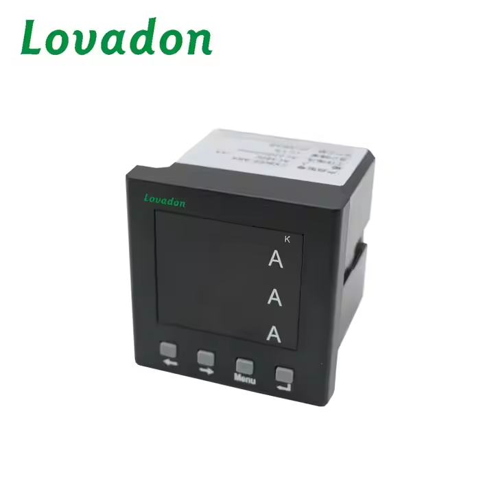 LK800I-AK4 Black Digital Electrical Energy Meter 72*72mm Three Phase Current Meter
