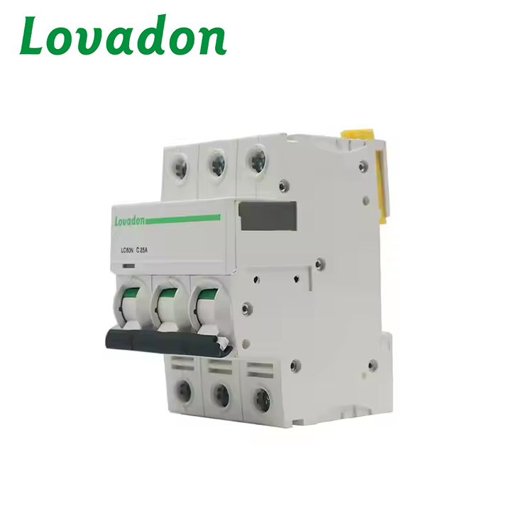 LC60N 3P New Miniature Circuit Breaker MCB 63 Amp 6kA 3-Pole Type 1p/2p/4p Standard Breaking Capacity 25A Rated Current Din Rail Mounting
