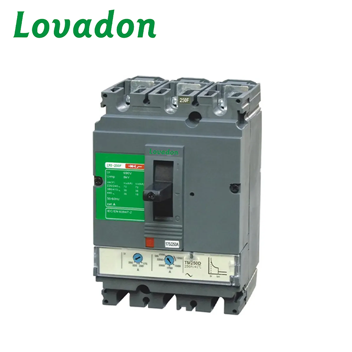 LNS-250 3P Electrical Intelligent 250 Amp Mccb Moulded Case Circuit Breaker Motorized Circuit Breaker