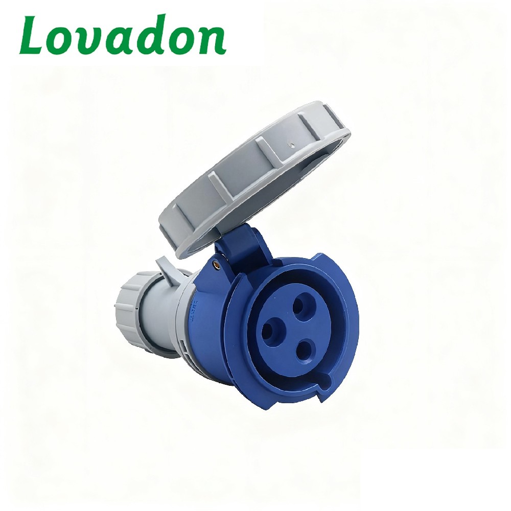 LTH-2232 IP67 Rated Industrial Socket 32A 220V 250V 2P+E Waterproof Dustproof Power Outlet for Outdoor Use