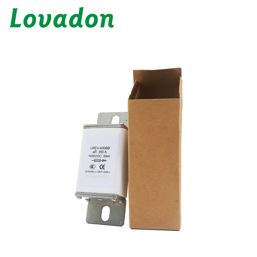 LREV-400BB 350A DC1000V 350A Fast Blow Fuse 50KA Breaking Capacity AR Protection for EV Charging Pile Copper IEC Standard