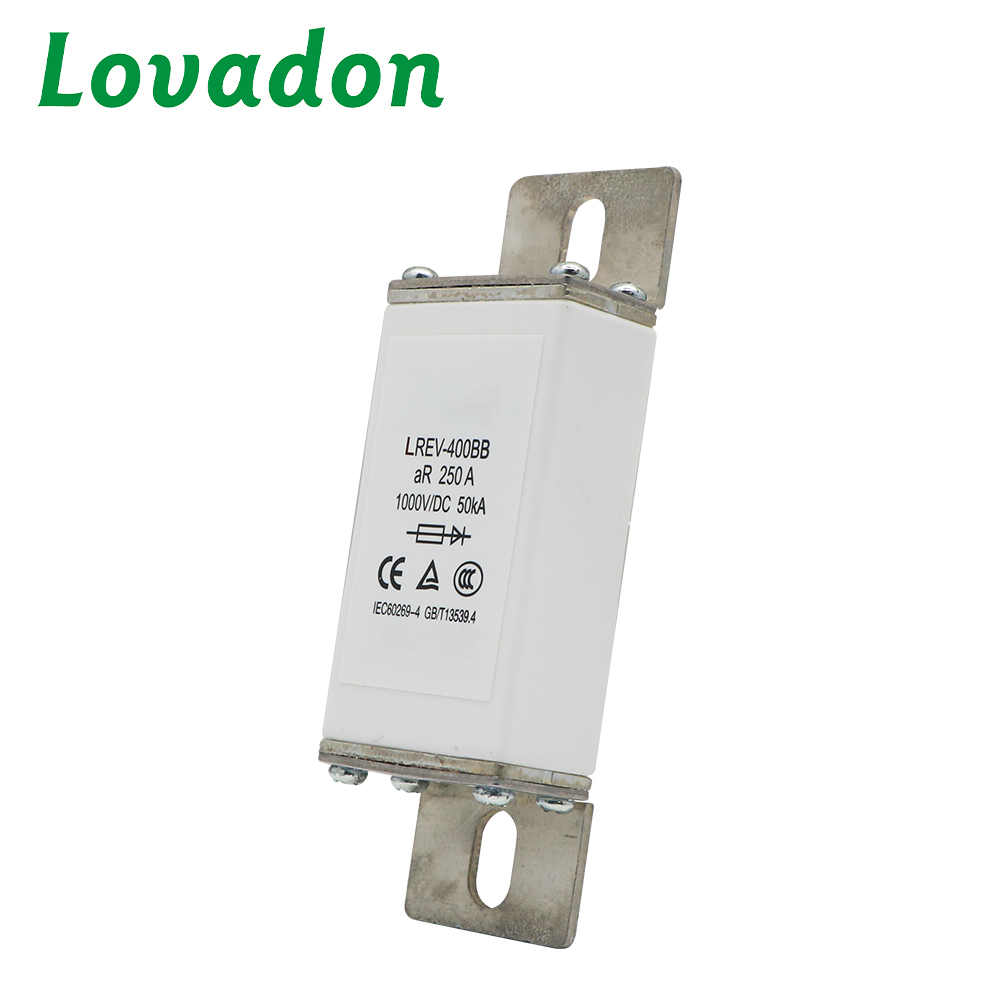 LREV-400BB 250A DC1000V 250A Fast Blow Fuse 50KA Breaking Capacity AR Protection for EV Charging Pile Copper IEC Standard