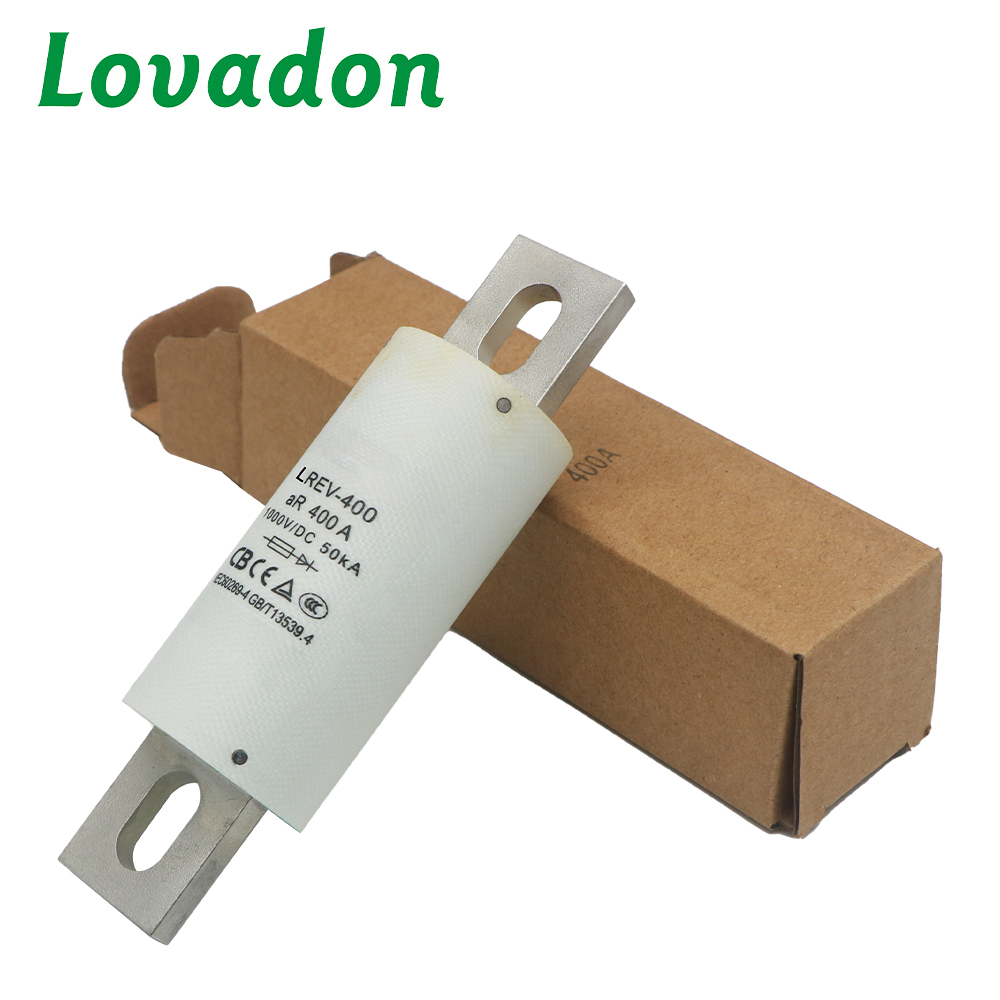 LREV-400 50KA Breaking Capacity DC1000V 400A Fast Blow Copper Fuse AR Protection for EV Charging Pile IEC Standard